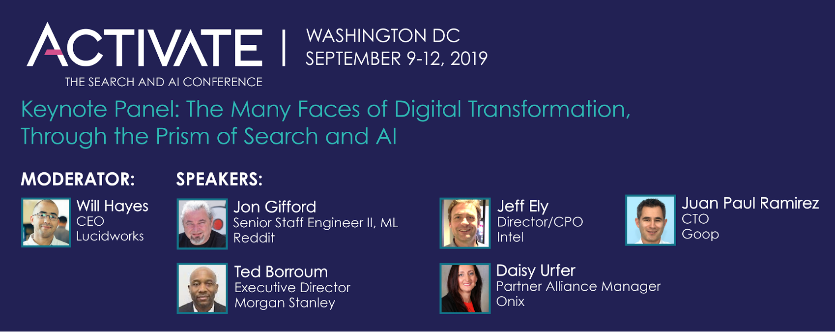 ACTIVATE 2019   Keynote: The Many Faces of Digital Transformation